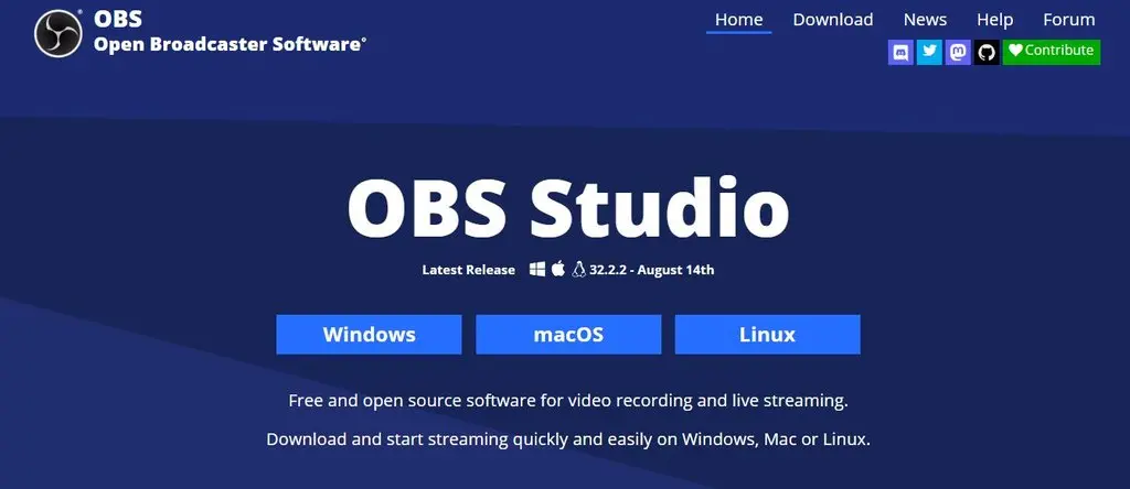 OBS screen recording Software